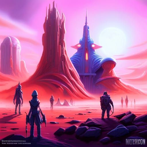 Military Base on Hostile Alien Planet in Chalk Art