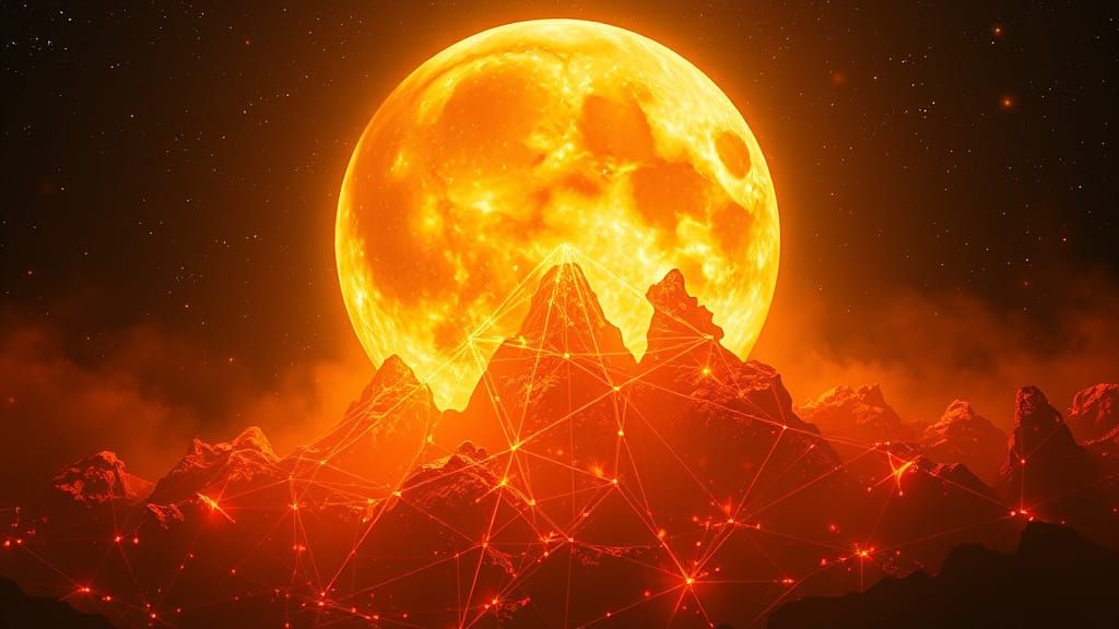 Luminous Moonscape in Retro Polished Glass