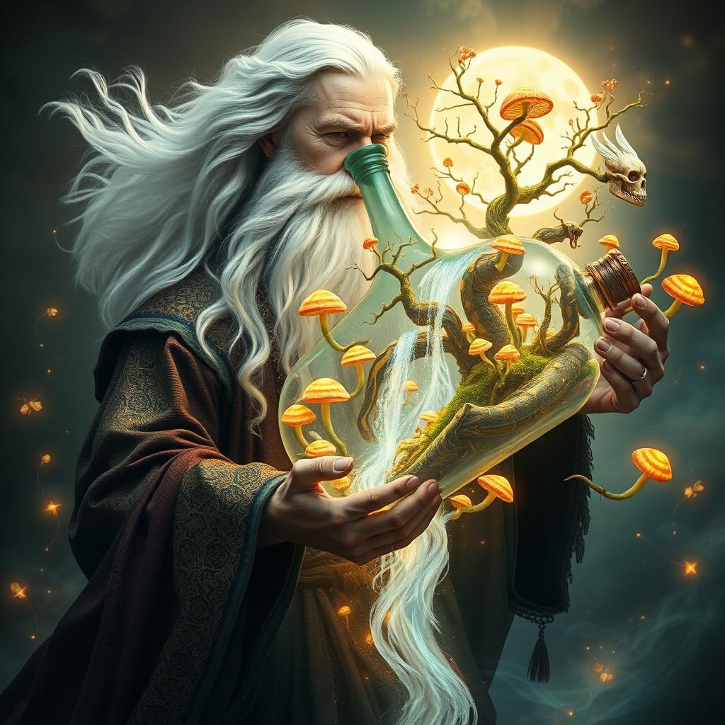 Nordic Shaman's Bottle: Life and Death Cycle