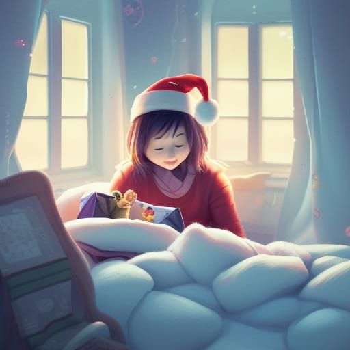 Christmas Eve Bedtime Storybook Illustration