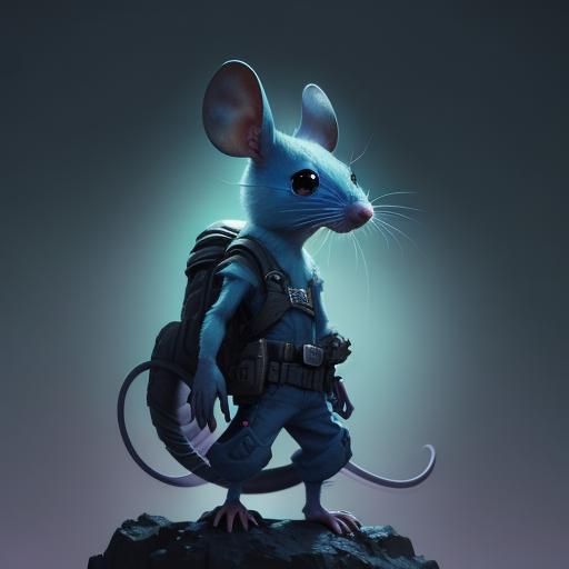 Hyperrealistic Alien Mouse-Rat Concept Art