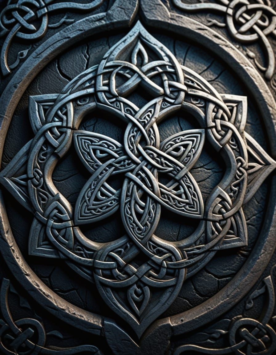 Ethereal Celtic Knotwork in Hyperrealistic Detail