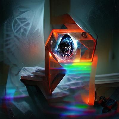 Sinister Cosmic Portal with Endless Refraction