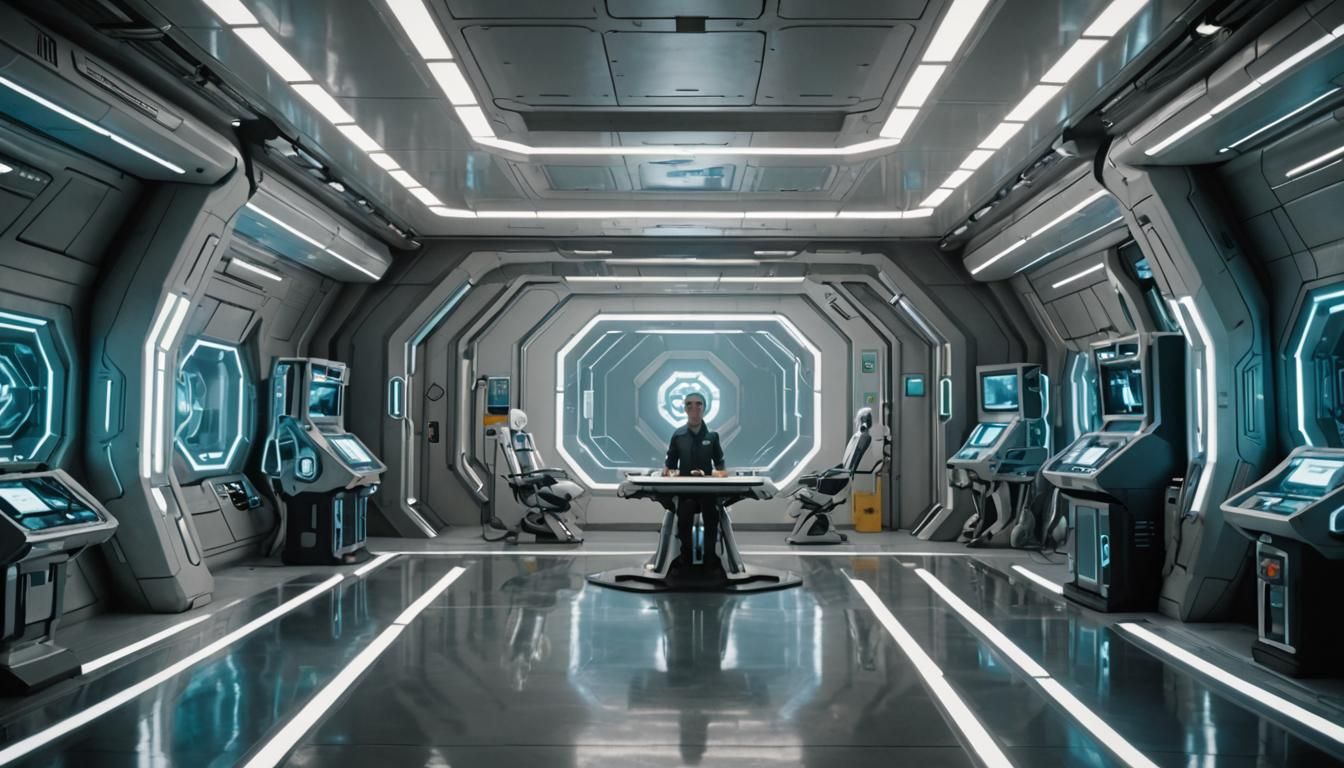 Futuristic Bionics Lab in Intergalactic Spaceship