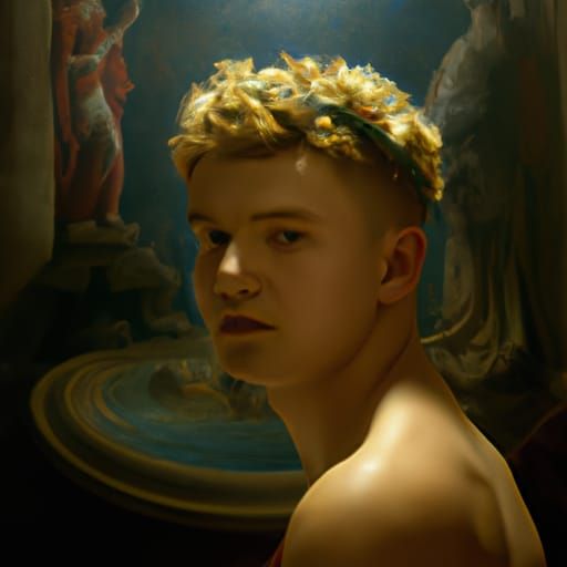 Jake Paul in Roman Baths, Renaissance Style