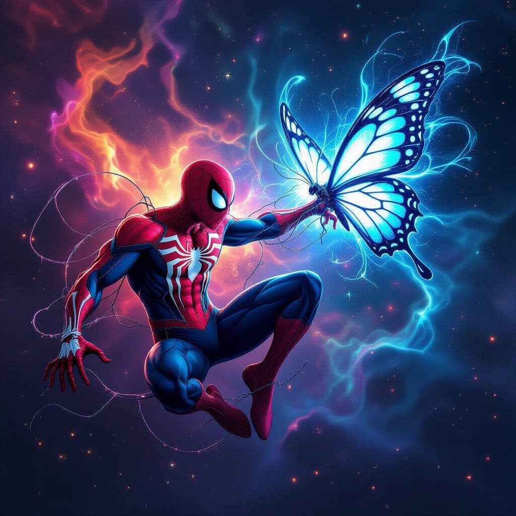 Spider-Man Venom Symbiote Transforms into Cosmic Butterfly