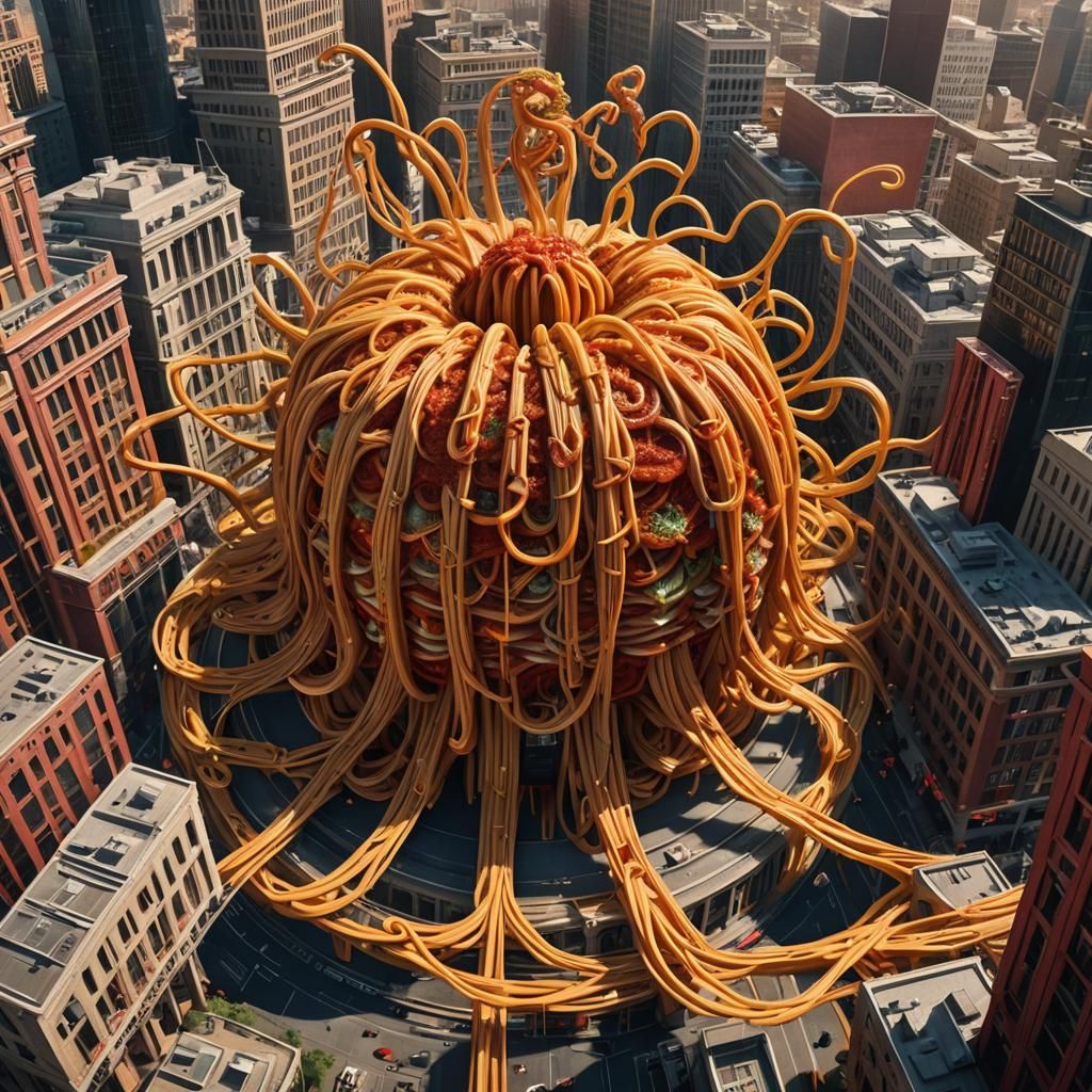 Spaghetti Building Concept Art in City Center