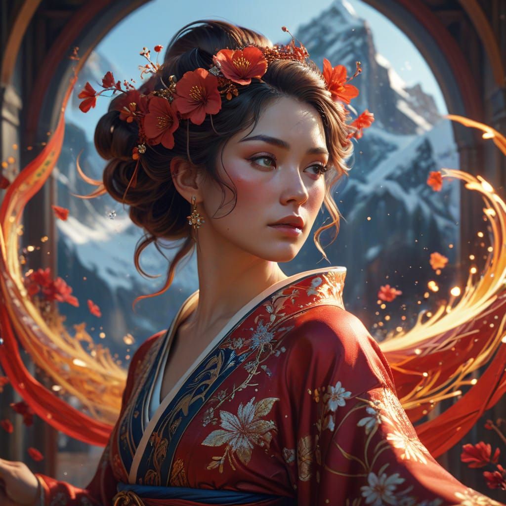 Majestic Japanese Warrior Bride