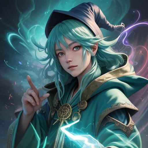 Gnome Wizard Portrait in Anime Style