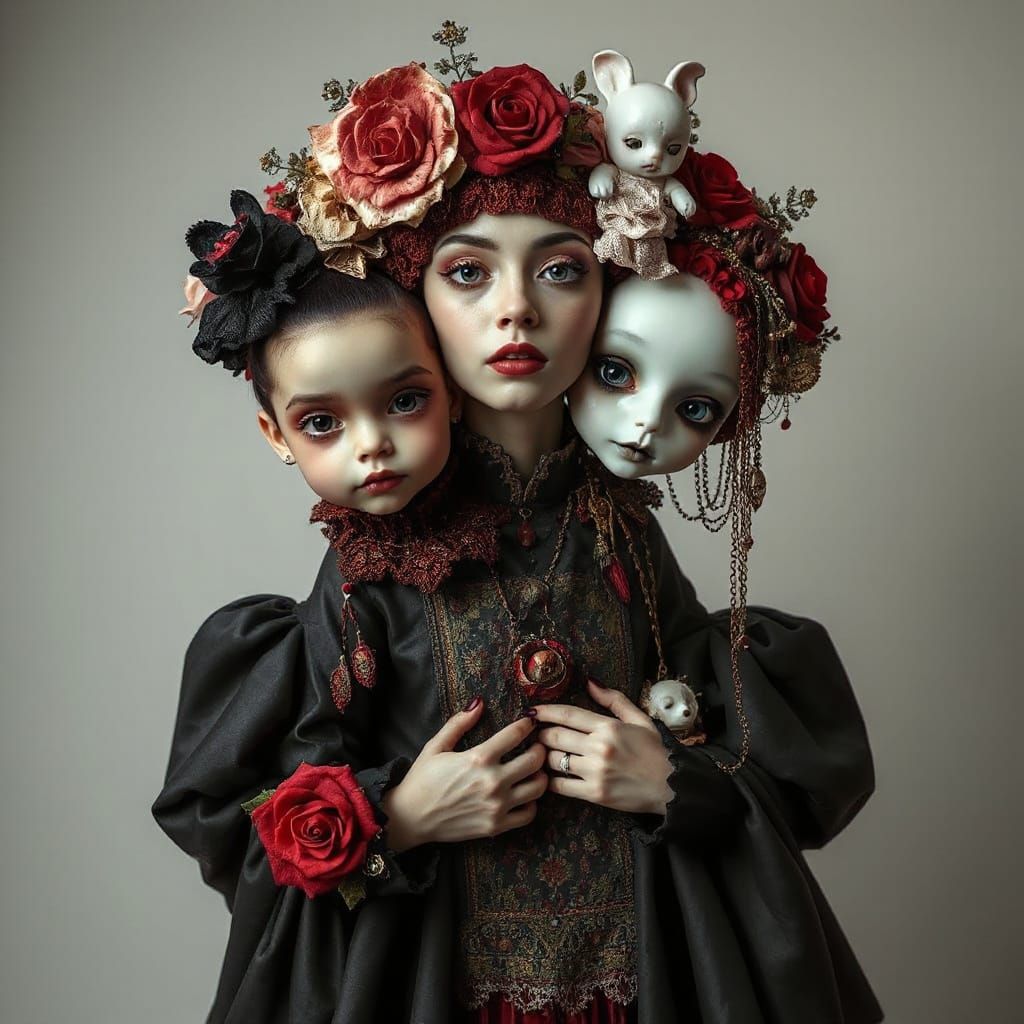 Surreal Portrait in Haunting Dreamlike Style