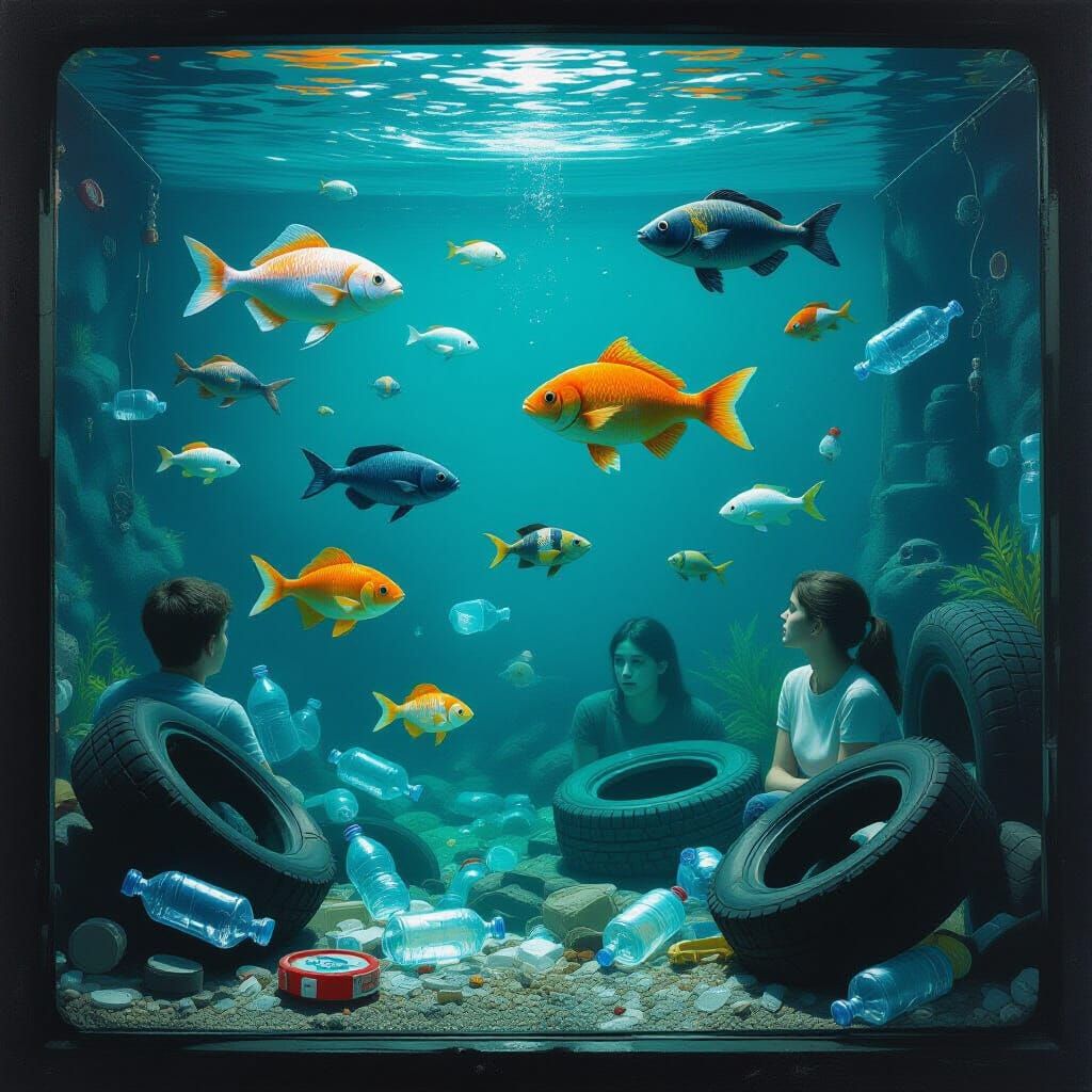 Dystopian Aquarium: Fish in a Sea of Plastic
