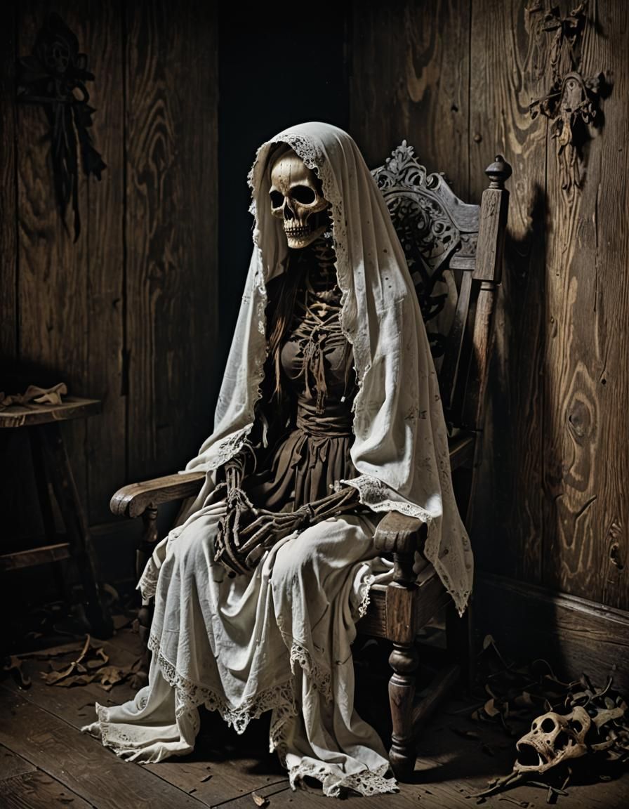 Cursed Chair Spectre in Sfumato Style