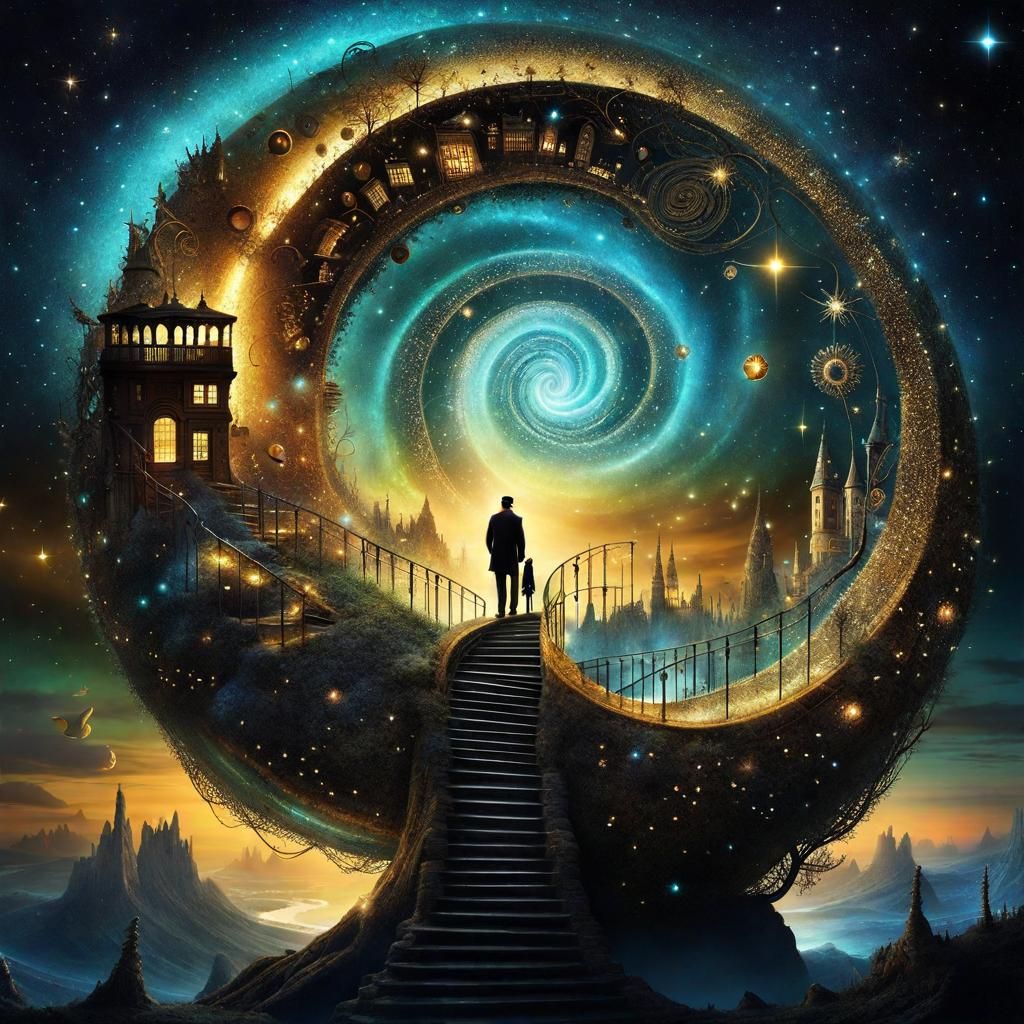 Surreal Starry Portal by Alexander Jansson