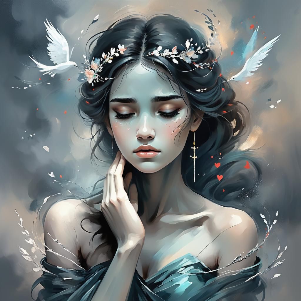 Empowering Dreamscapes in Vibrant Watercolor