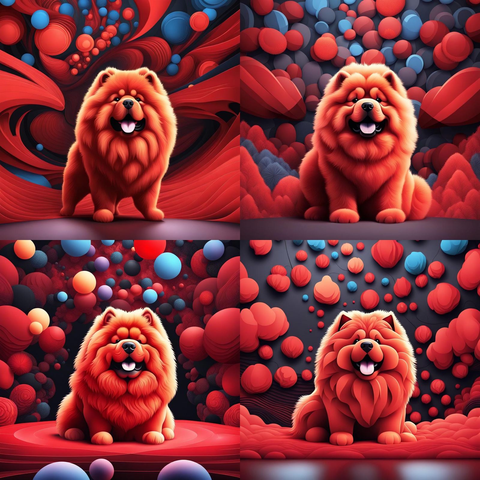 Red Chow Chow in Disney Pixar Movie Poster