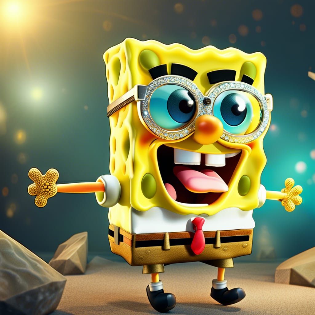 SpongeBob wears glasses