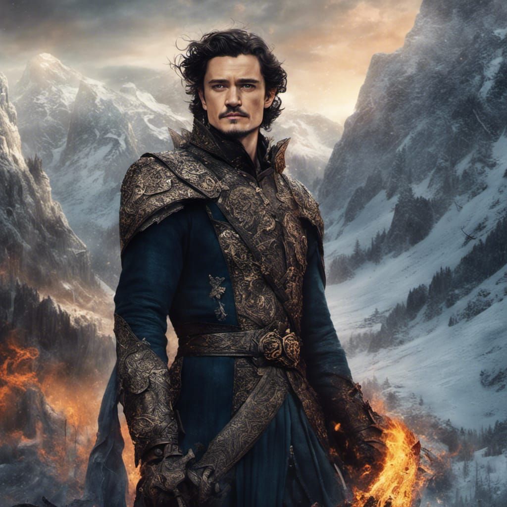 Orlando Bloom as Prince of Winter and Fire