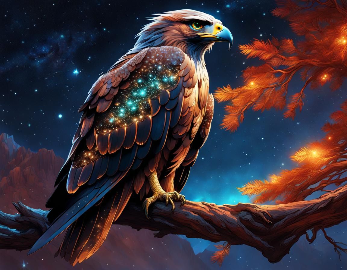 Cosmic Hawk on Starry Branch: Anime Realism