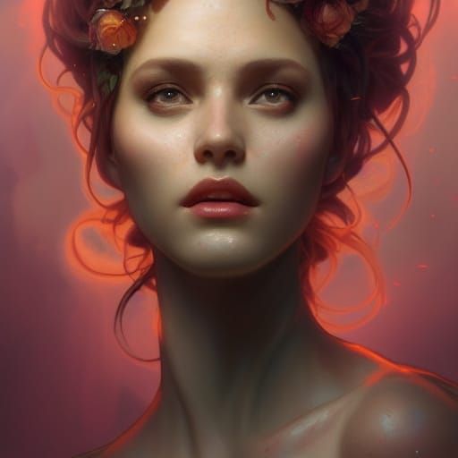 Persephone Portrait in Hyperdetailed Lighting