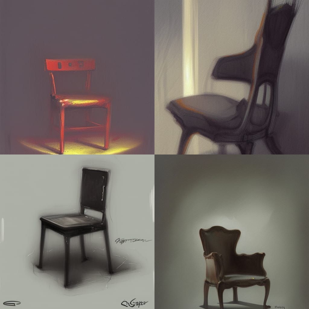 Sinister Chair: A Greg Rutkowski-Inspired Creation