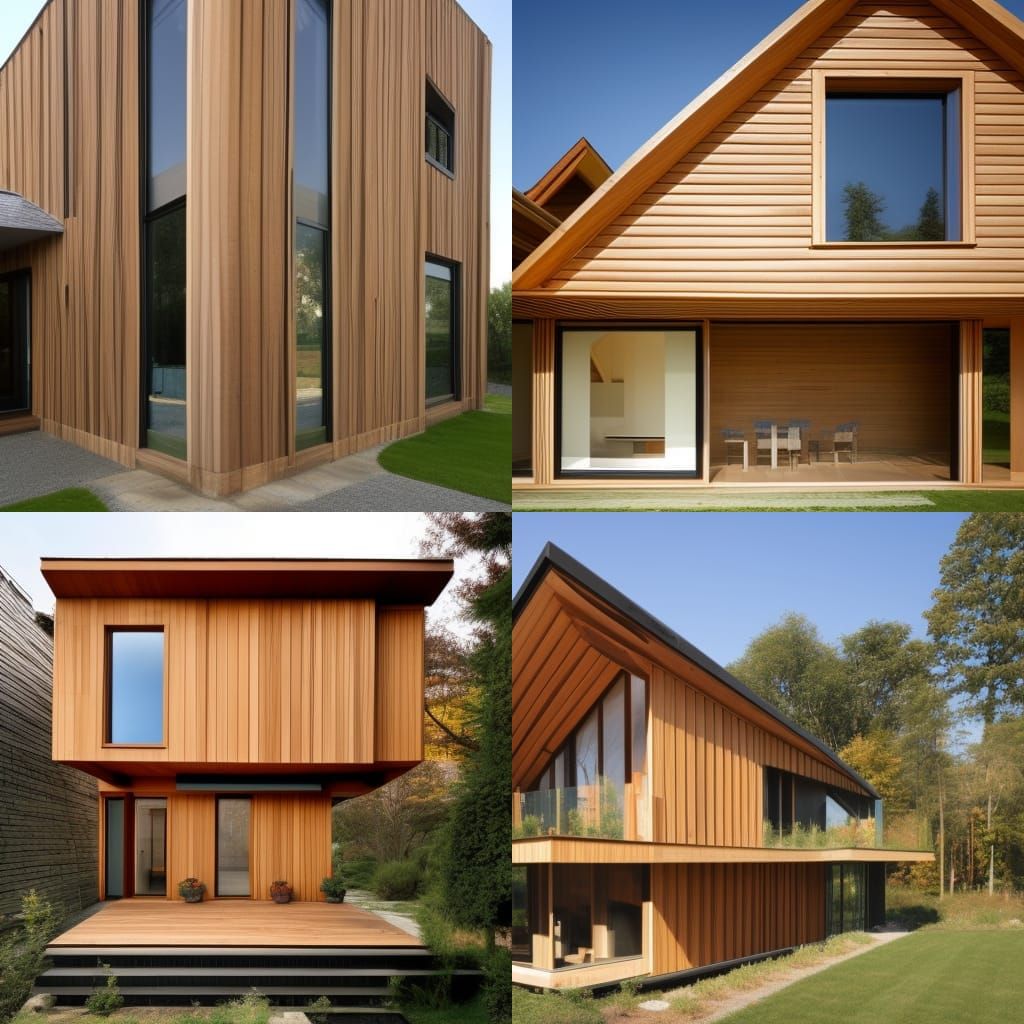 house in wood cladding
