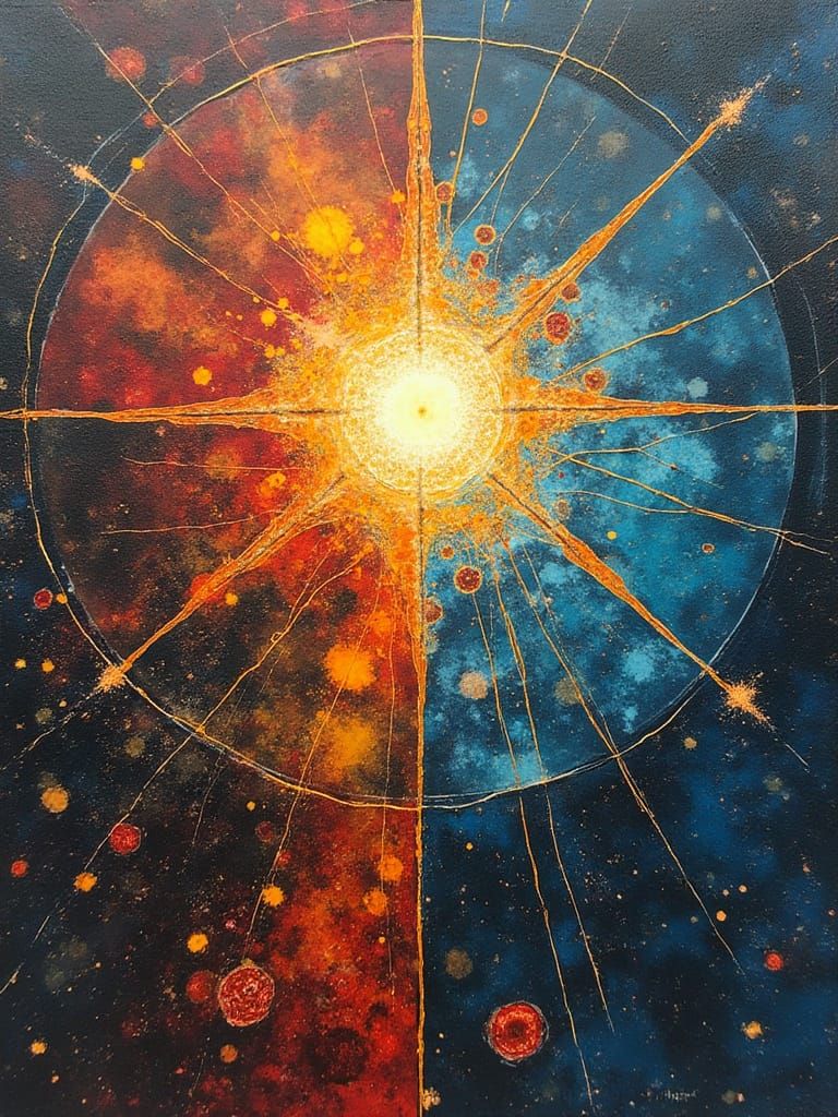 Breaking Geometry Petri Effect Silverpoint Resin Acrylic