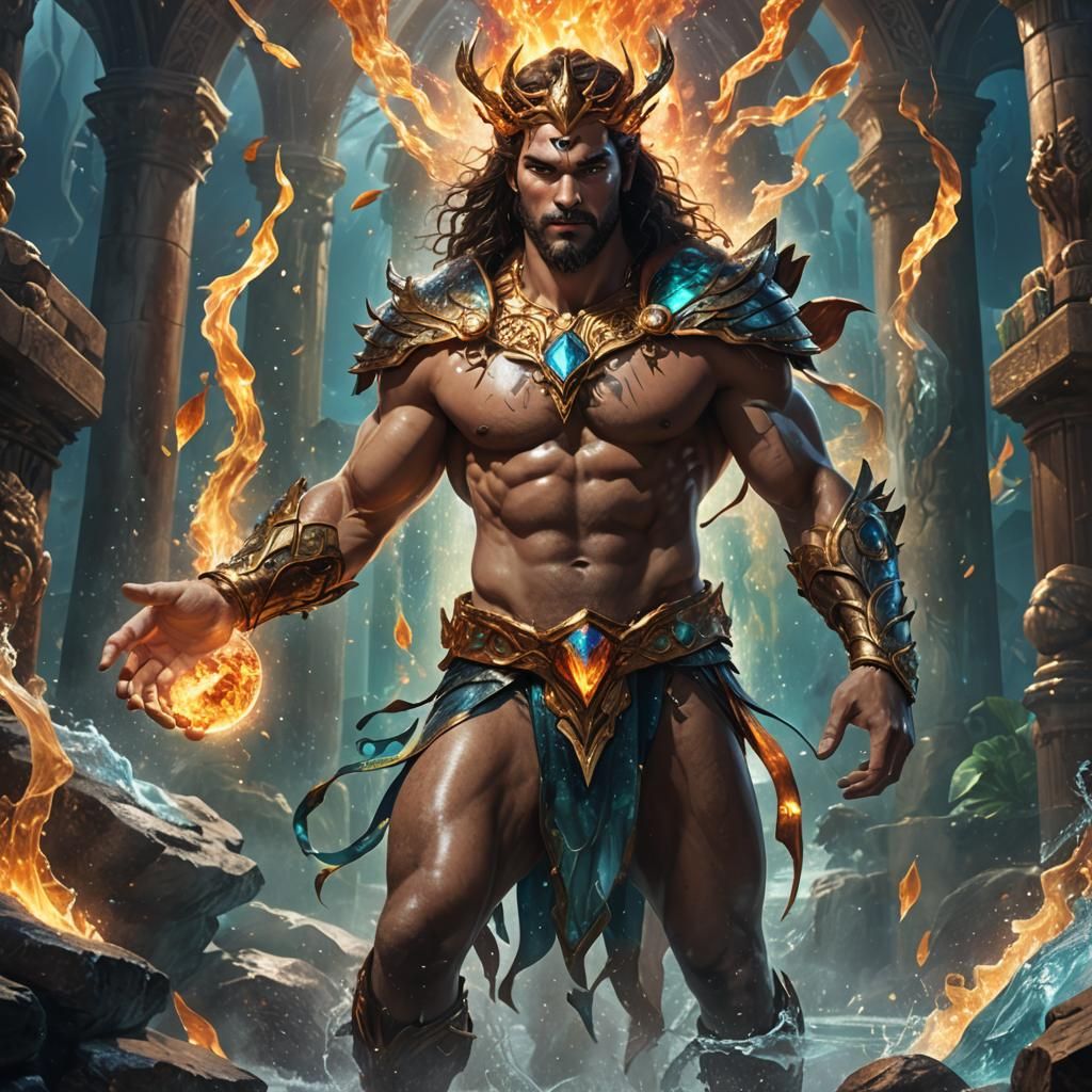 Atlantis King: Detailed Fantasy Portrait in Unreal Engine