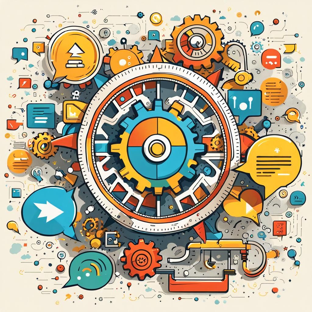 Intricate Gear Mechanism Illustrating Feedback Process
