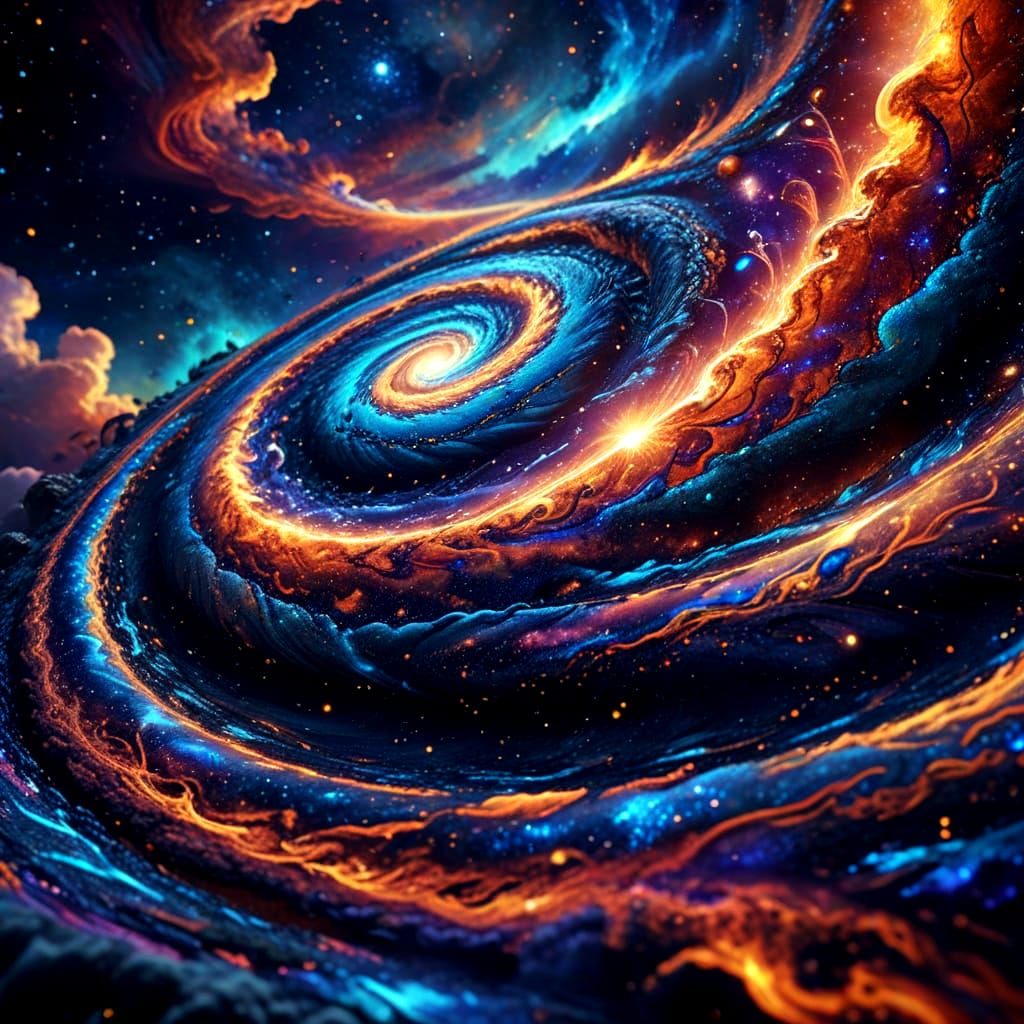 Midgard Serpent Encircling Earth: Astral Cosmic Illustration