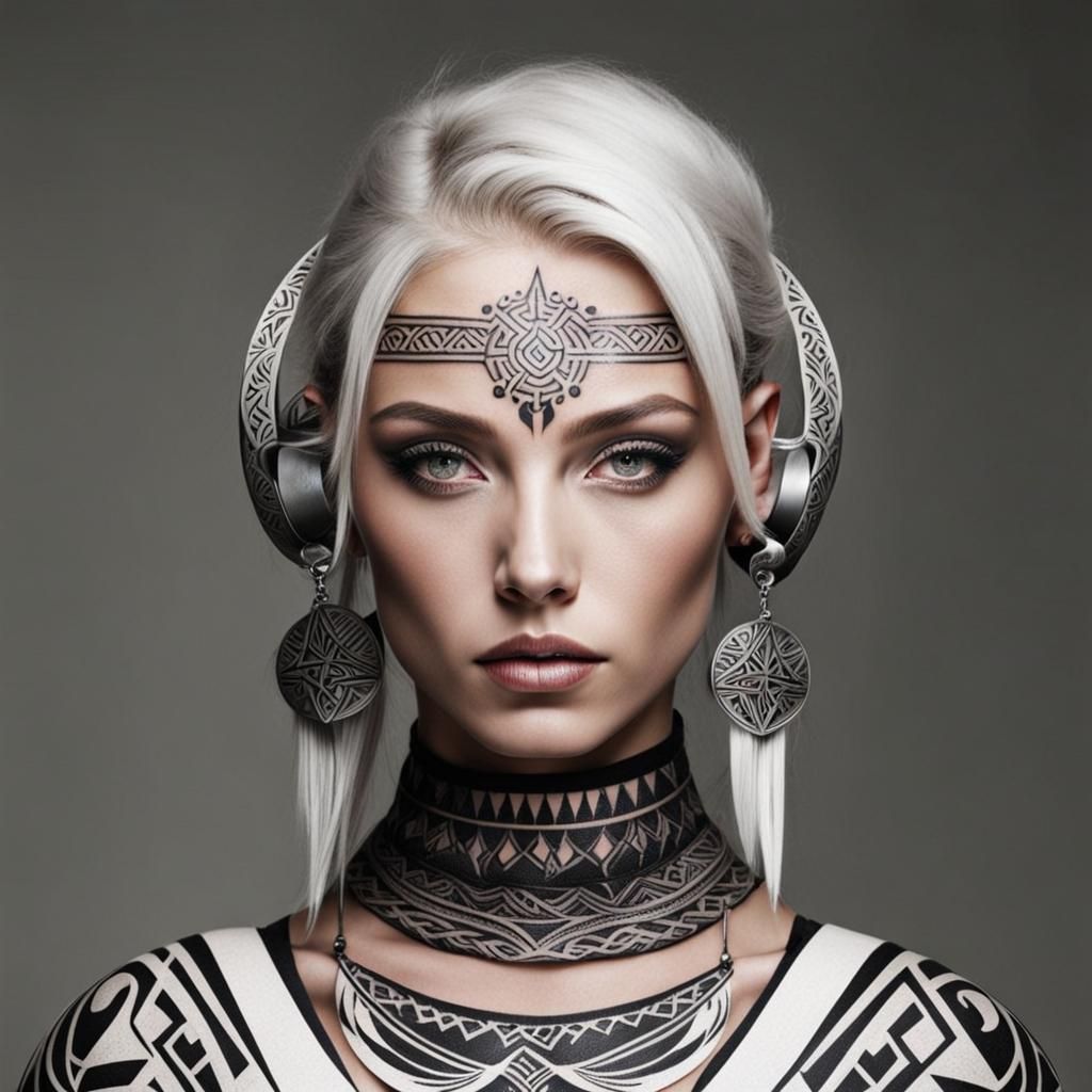 Bold Nordic Tribal Tattoo Design