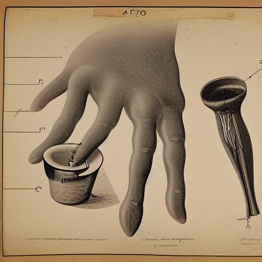 Coffee Cup Surgery: 19th Century Anatomical Diagram