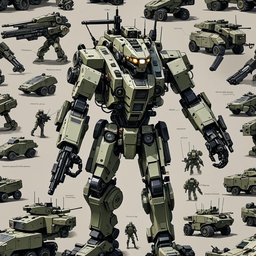 Swedish High-Tech Mech with Laser Cannons