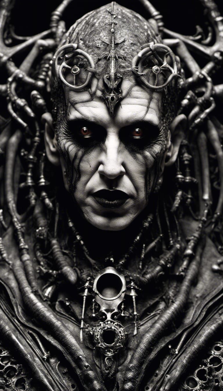 Gothic Mephistopheles in Hyperrealistic Style