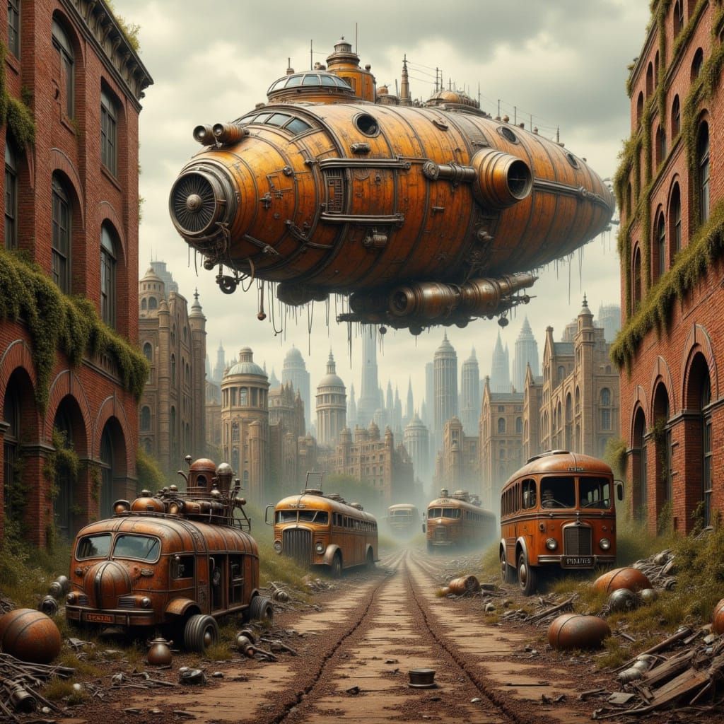 Steampunk Airship Dominates Post-Apocalyptic London