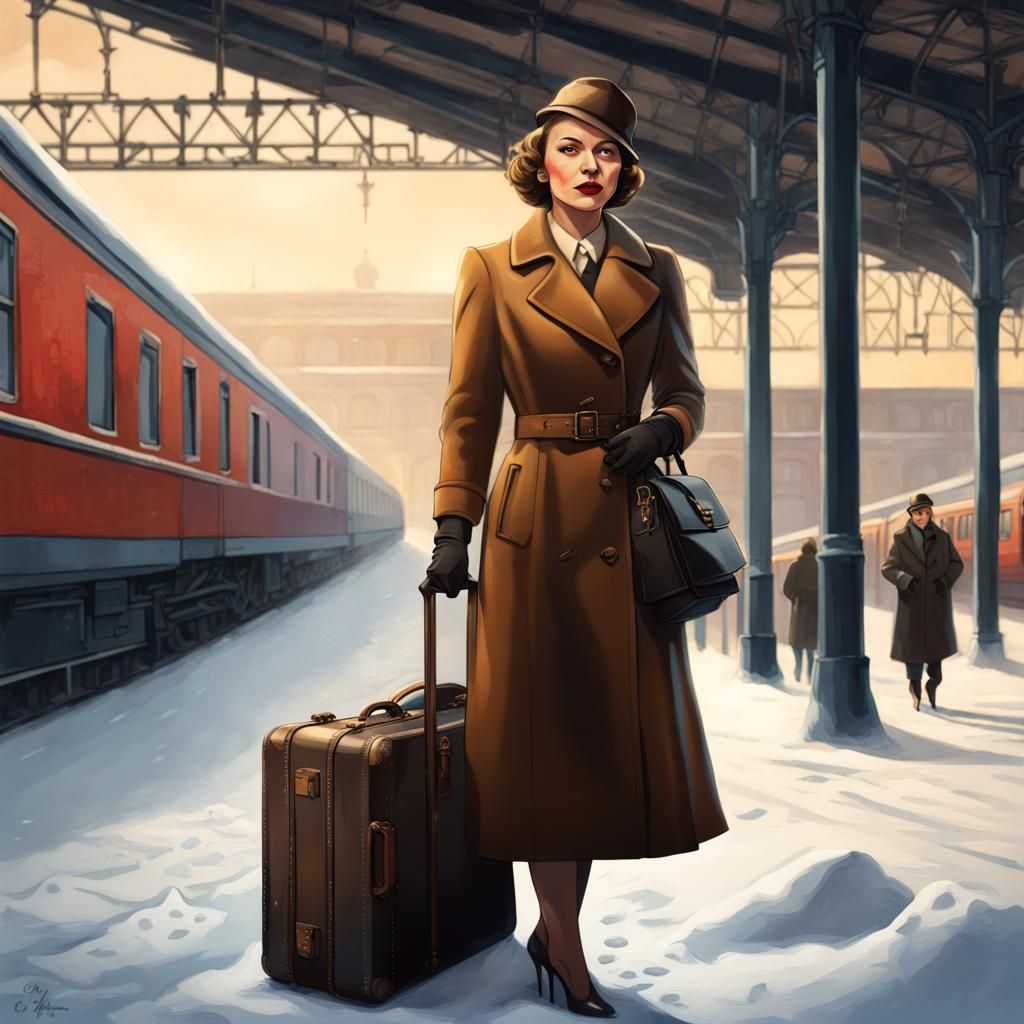 Polish Agent at Berlin Station in 1930s Style