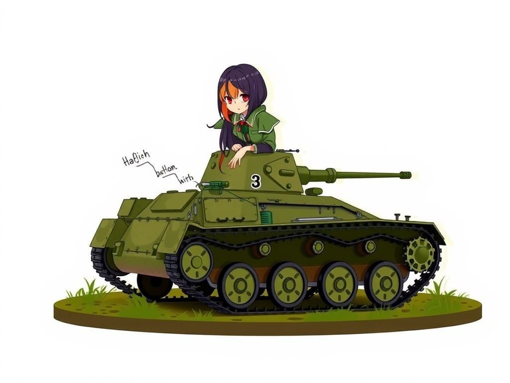 Soviet Tank T 26 Anime Girl Tanker
