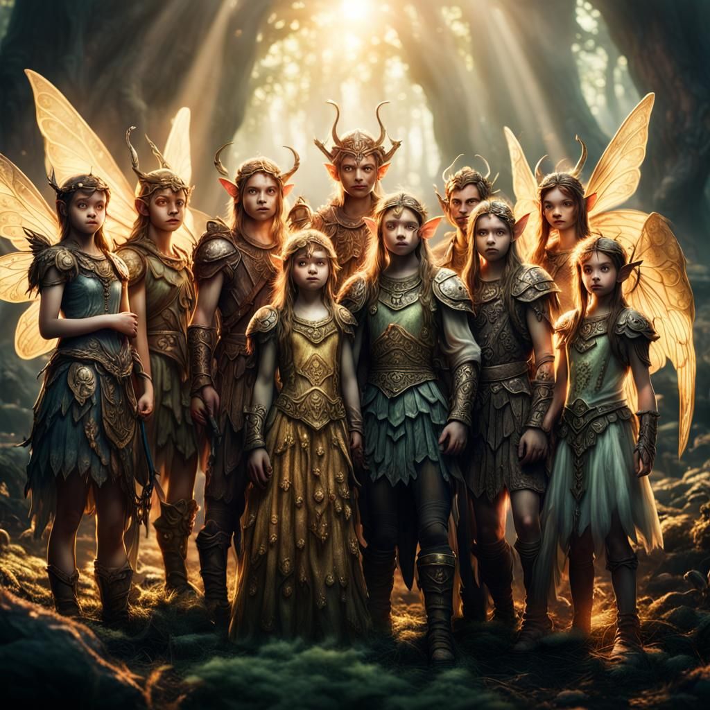 Fantasy Portrait of Fairies, Elves and Demons