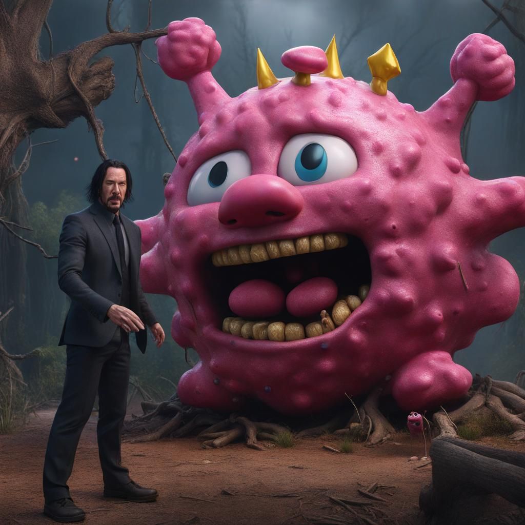 Keanu and Mr. Blobby vs Dark Forces