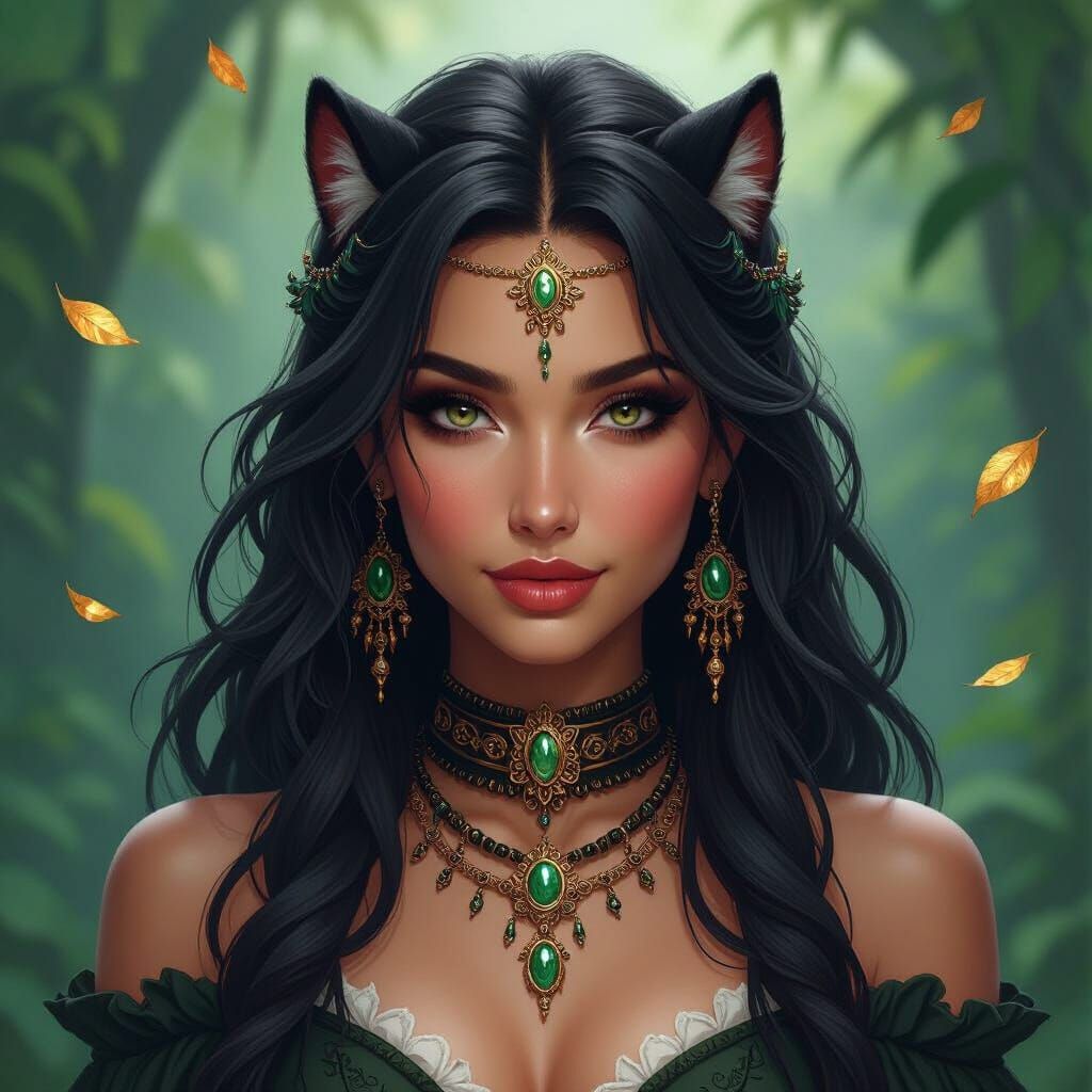 Tigress Warrior in Jungle, Gothic Jewelry