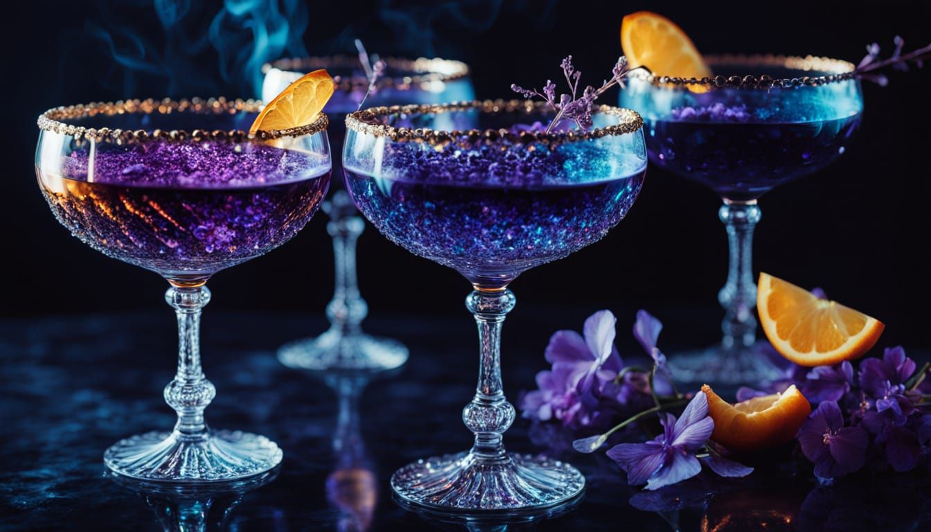 Surreal Luxury Cocktails in Jewel-Encrusted Glassware