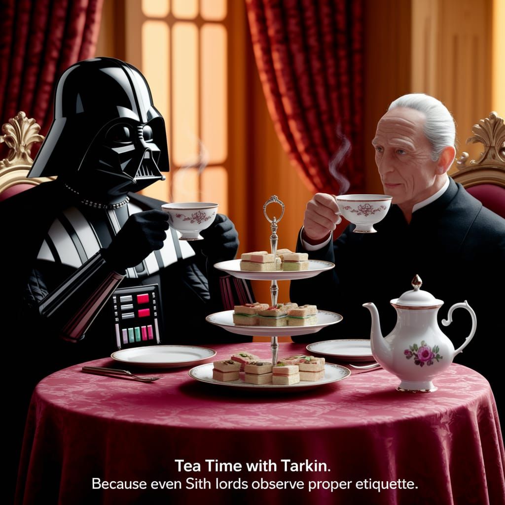 Darth Vader and Tarkin's Elegant Tea Party