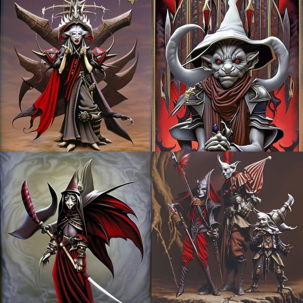 Dark Crystal Jester in Chess Castle: Dark Fantasy Art