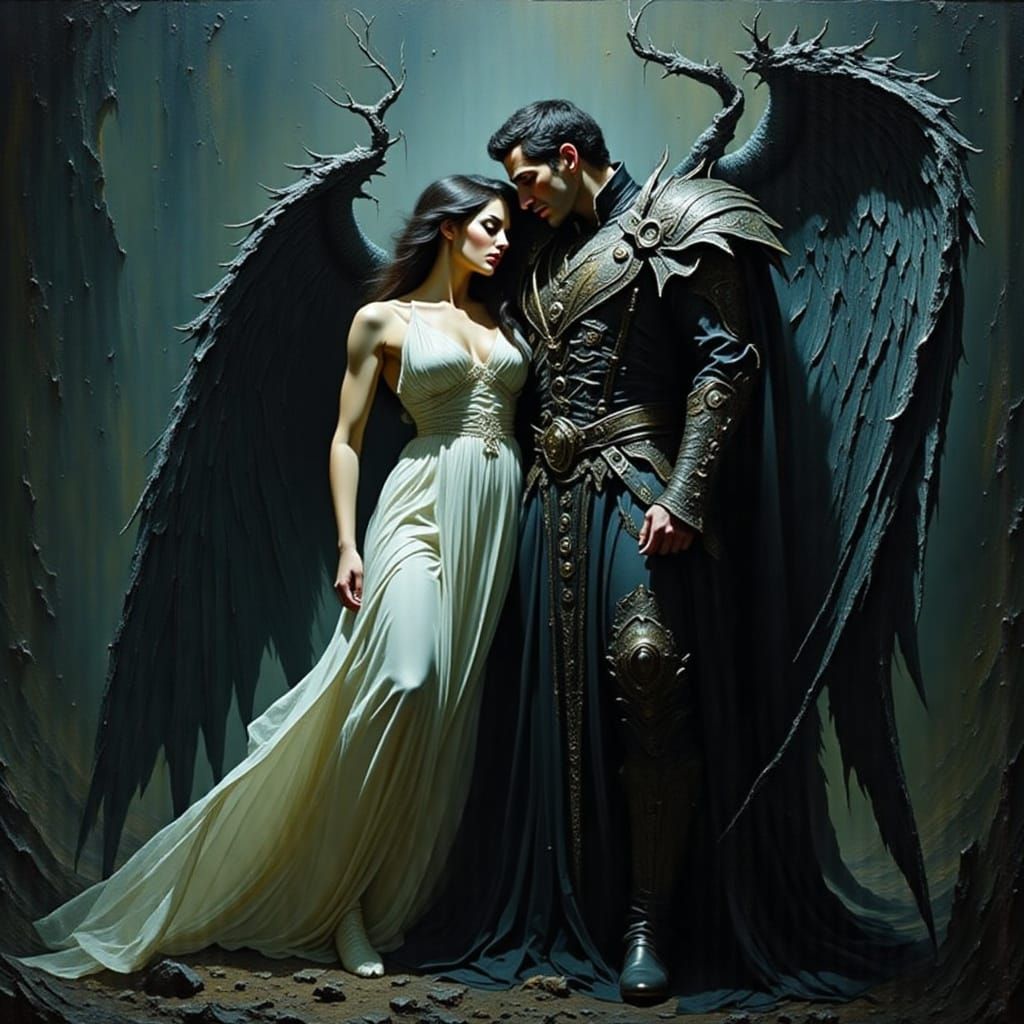 Angelic Embrace: Angel and Demon Lovers