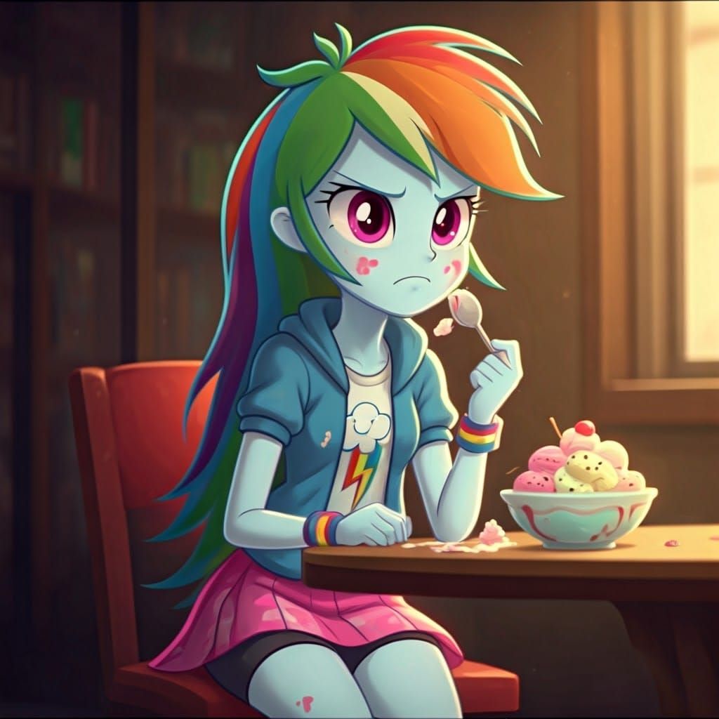 Rainbow Dash Throws a Tantrum: A Cinematic Still
