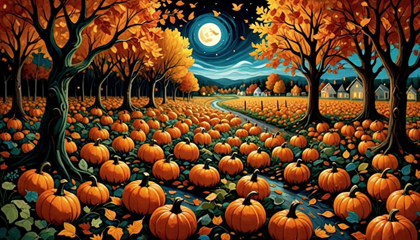 Whimsical Pumpkin Patch Transforms into Living Art Gallery