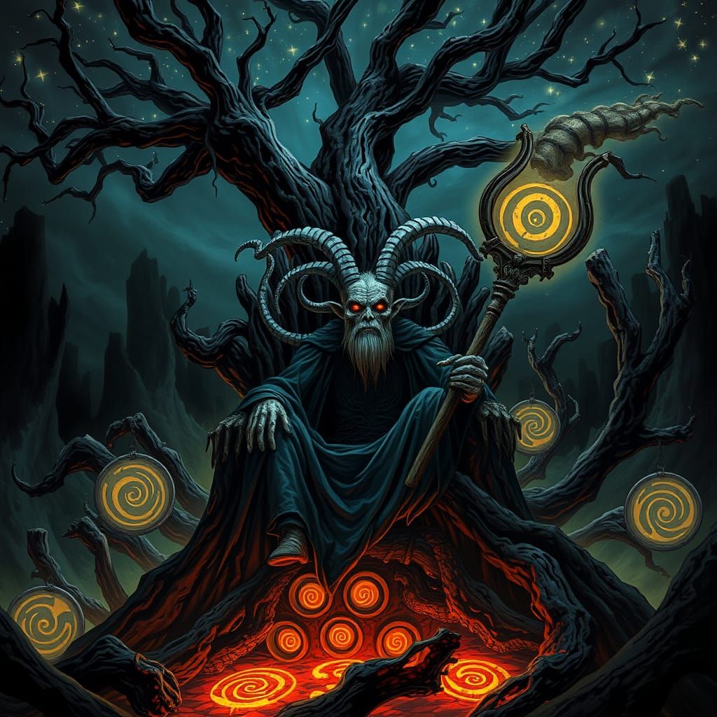 Baltic God Velnias Reigns Over Dark Underworld Realm