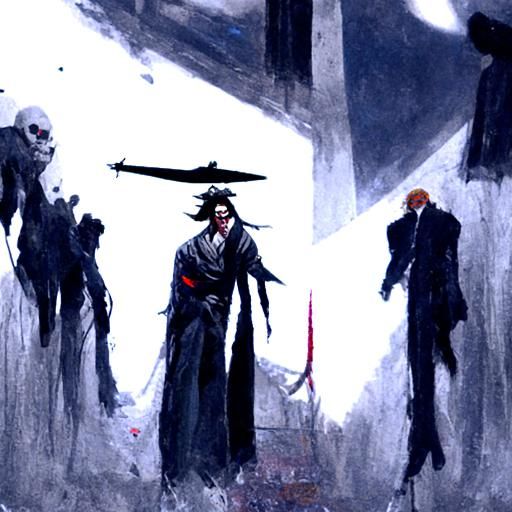 Dramatic Scene of Fallen Leader in Dark Fantasy Style