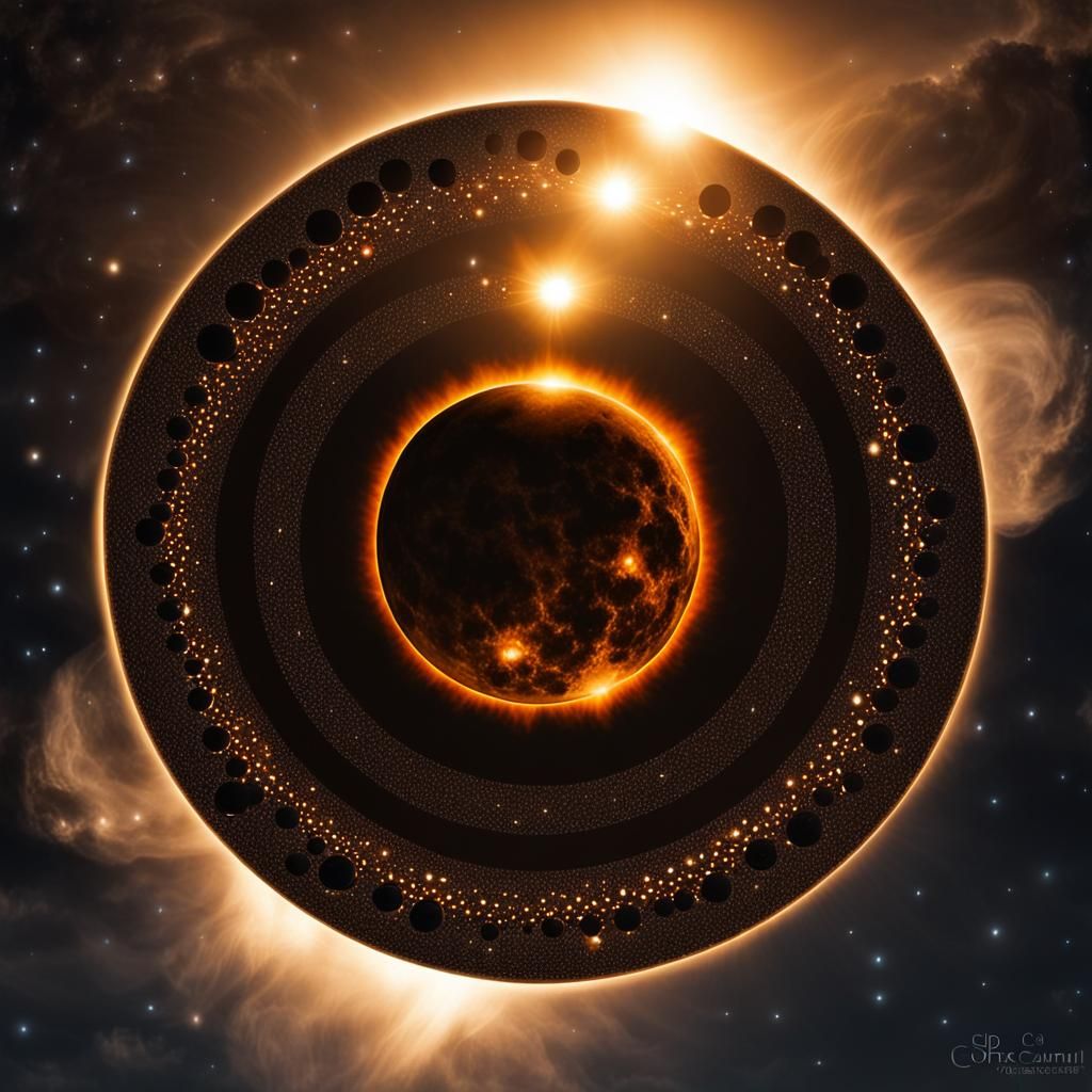 Solar Eclipse with Spiritual Spirals: Photography