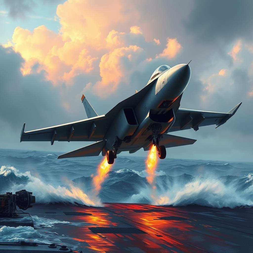 F-18 Hornet Launching: Futuristic Realism