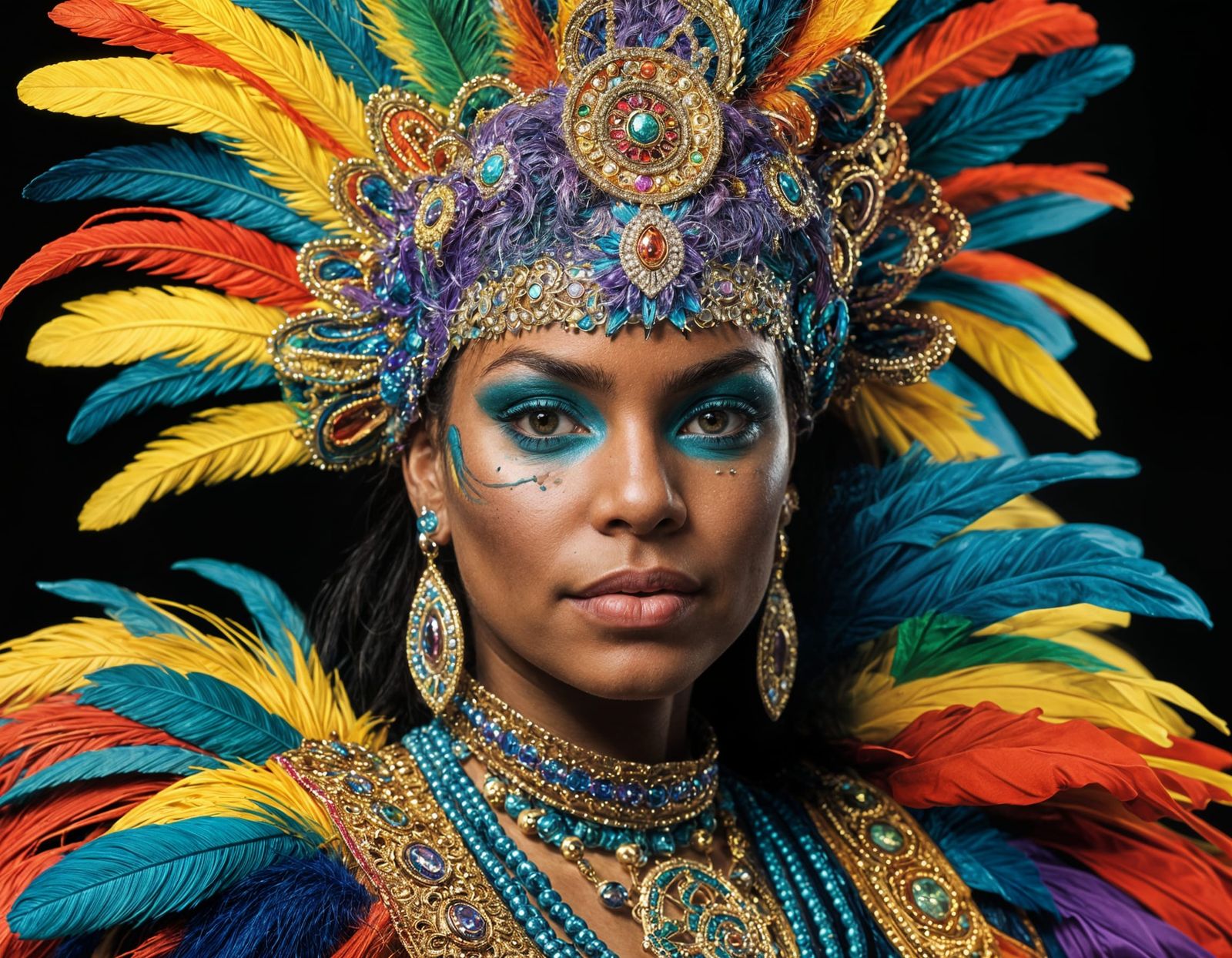 Dominican Mardi Gras Dancer Portrait